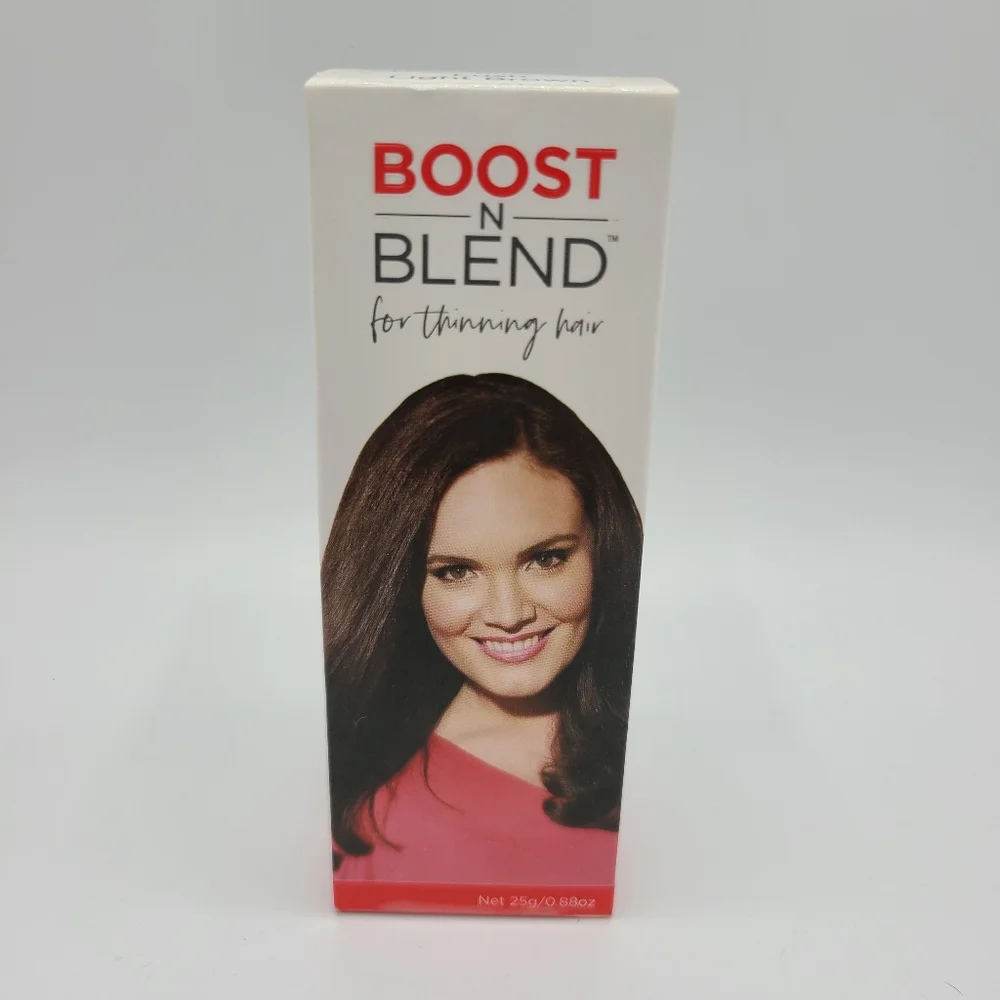 Boost N Blend Hair Volumizing Fibers Powder Lush Light Brown NEW